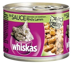 Whiskas Blik 1+ Saus Vleesmix 195g