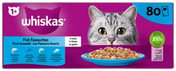Whiskas Maaltijdzakjes 1+  Vis Selectie in Gelei 80x85