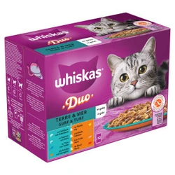 Whiskas Maaltijdzakjes 1+ Surf en Turf in Gelei 12 x 85g