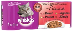 Whiskas Blik 1+ Saus Vleesmix 12x400