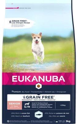 Eukanuba Senior Kleine en Middelgrote Rassen Graanvrij 3kg