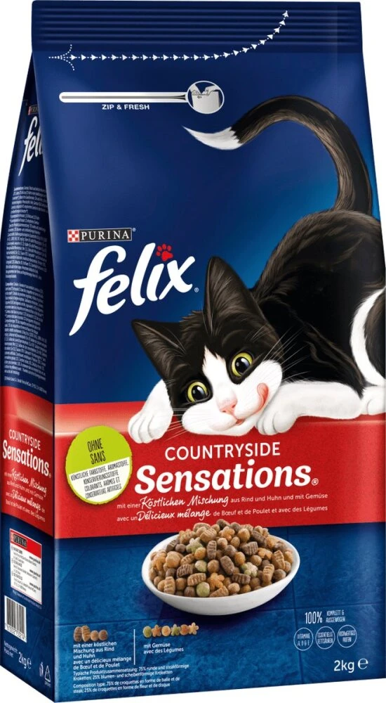 Felix Sensations Droog Countryside - Kattenvoer - 7.5kg