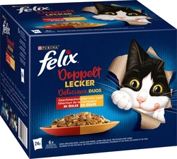 Felix Elke Dag Feest Dubbel Zo Lekker Mix Selectie in gelei (24x85g) Felix Elke Dag Feest Dubbel Zo Lekker Mix Selectie in gelei (24x85g)