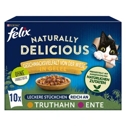 Felix Naturally Delicious Gevogelte selectie in gelei 10 x 80g