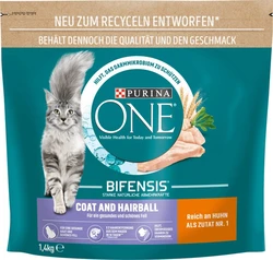 PURINA ONE Katten droogvoer Vacht & Haarbal met Kip & Volkoren, Adult, 1.4 kg PURINA ONE Katten droogvoer Vacht & Haarbal met Kip & Volkoren, Adult, 1.4 kg