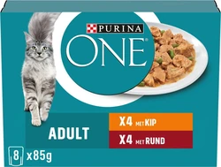 Purina One Adult Natvoer 8 x 85g
