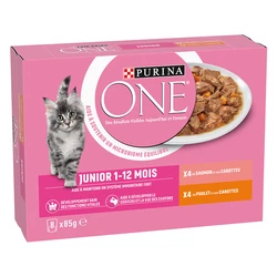 Purina One Junior 1-12 Natvoer 8x 85g Purina One Junior 1-12 Natvoer 8x 85g
