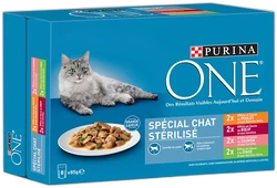 Purina One Sterilcat Natvoer Mix 8x85g