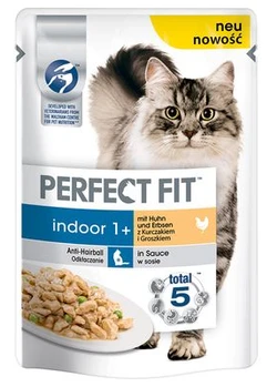 Perfect Fit Indoor Natvoer Kat - Kip & Erwten - 12x85g