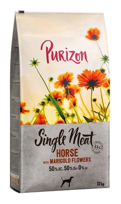 Purizon Hondenvoer Single Meat Adult Paard met Zoete Aardappel en Goudsbloesem 12 kg