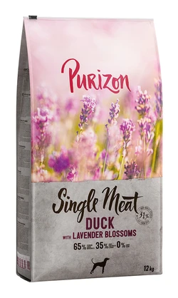 Purizon Hondenvoer Single Meat Adult Eend met Appel en Lavendelbloesem 12 kg