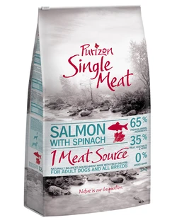 Purizon Single Meat Adult Zalm met Spinazie 12 kg