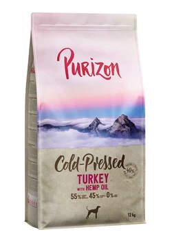 Purizon Coldpressed Kalkoen met hennepolie Honden Droogvoer 12 kg
