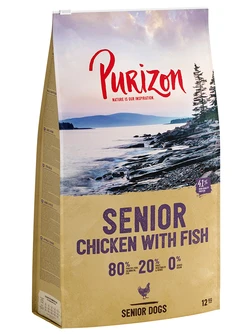 Purizon Senior Kip & Vis Honden Droogvoer 12 kg