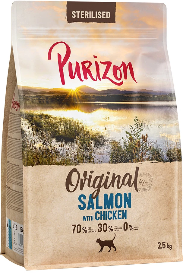 Purizon Sterilised Adult Zalm met Kip Kattenvoer 400 g