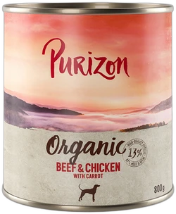 Purizon Organic Rund en kip met wortel 800 g