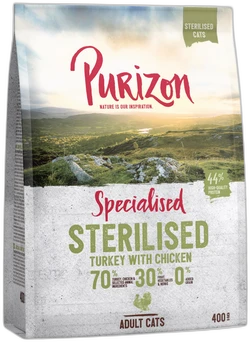 Purizon Sterilised Adult Kalkoen & Kip Kattenvoer droog 400 g
