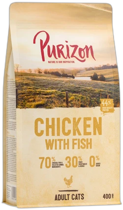 Purizon Adult Kip & Vis Kattenvoer droog 400 g Purizon Adult Kip & Vis Kattenvoer droog 400 g