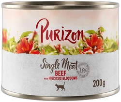 Purizon Single Meat Rundvlees met hibiscusbloemen 200 g