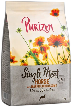 Purizon Hondenvoer Adult Single Meat Paard met Zoete Aardappen en Goudsbloesem 1 kg