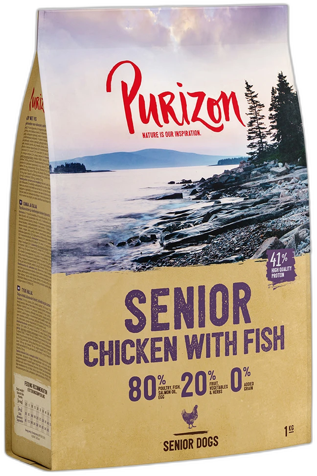 Purizon Senior Kip & Vis Honden Droogvoer 12 kg
