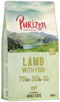 Purizon Adult Lam & Vis Kattenvoer droogvoer 400 g Purizon Adult Lam & Vis Kattenvoer droogvoer 400 g