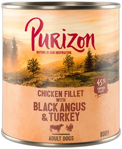 Purizon Adult Kipfilet met Black Angus & Kalkoen 800 g