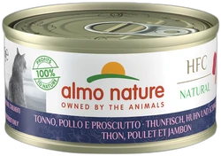 Almo Nature HFC Natural Tonijn, kip en ham 70g Almo Nature HFC Natural Tonijn, kip en ham 70g