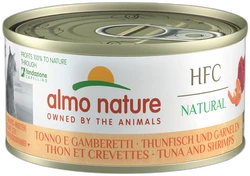 Almo Nature HFC Natural Tonijn en garnalen 70g Almo Nature HFC Natural Tonijn en garnalen 70g