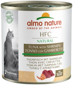 Almo Nature HFC Natural Tonijn met garnalen 280g Almo Nature HFC Natural Tonijn met garnalen 280g
