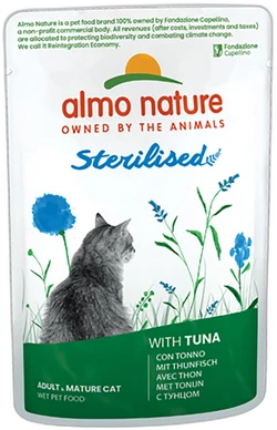Almo Nature Sterilised  met Tonijn Natvoer