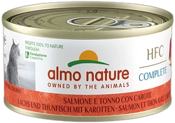 Almo Nature HFC Complete Zalm en Tonijn met Wortel Natvoer 70g Almo Nature HFC Complete Zalm en Tonijn met Wortel Natvoer 70g