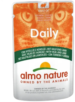 Almo Nature DAILY Kalf en Lam Natvoer 70g Almo Nature DAILY Kalf en Lam Natvoer 70g
