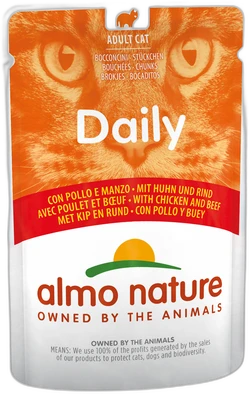 Almo Nature DAILY Kip en Rund 70g