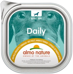 Almo Nature DAILY met Kip, Ham en Kaas hondenvoer nat