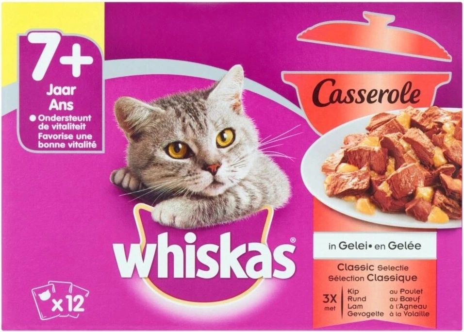 Whiskas Casserole 7+ Classic Selectie 340 gr kattenvoer