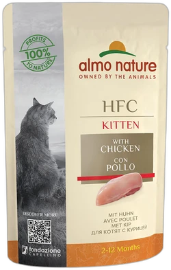 Almo Nature HFC Kitten met Kip Natvoer 55g