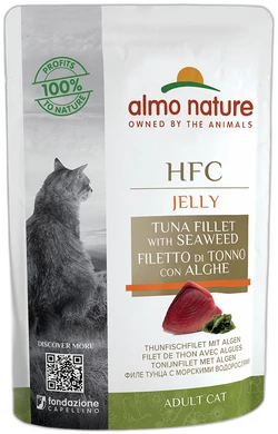 Almo Nature HFC Jelly Tonijnfilet met Algen Natvoer 55g