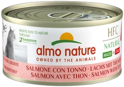 Almo Nature HFC Natural Made in Italy Zalm met Tonijn Natvoer 70g Almo Nature HFC Natural Made in Italy Zalm met Tonijn Natvoer 70g