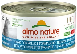 Almo Nature HFC Natural Made in Italy Tonijn met Kip en Kaas 70g Almo Nature HFC Natural Made in Italy Tonijn met Kip en Kaas 70g