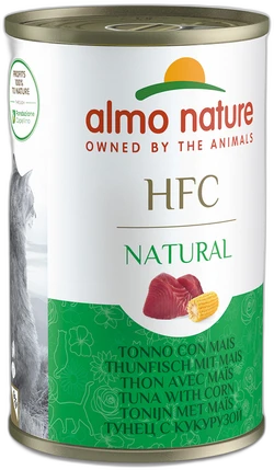 Almo Nature HFC Natural Tonijn en Maïs Natvoer 140g Almo Nature HFC Natural Tonijn en Maïs Natvoer 140g