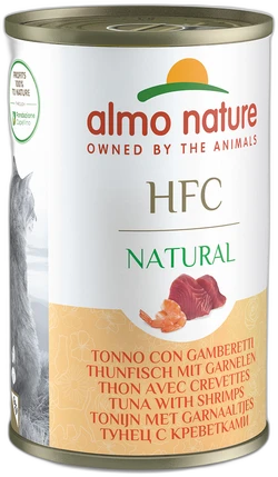 Almo Nature HFC Natural Tonijn & Garnalen 140g Almo Nature HFC Natural Tonijn & Garnalen 140g