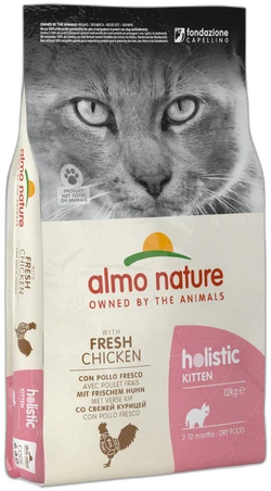 Almo Nature Holistic Kitten met Verse Kip Droogvoer 12 kg