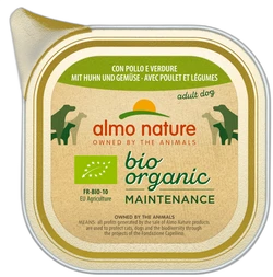 Almo Nature Bio Organic Maintenance met Kip en Groente Natvoer 100g
