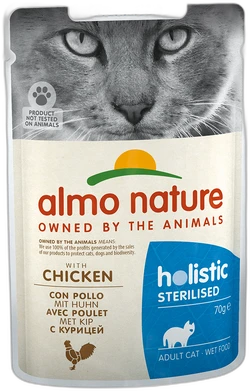 Almo Nature Sterilised met Kip Natvoer 70g