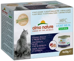 Almo Nature HFC Natural Light Meal Tonijn, Kip en Ham Natvoer 50g Almo Nature HFC Natural Light Meal Tonijn, Kip en Ham Natvoer 50g
