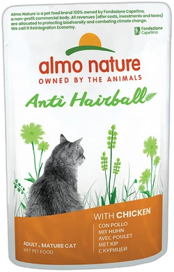 Almo Nature Anti Hairball met Kip Natvoer 70g