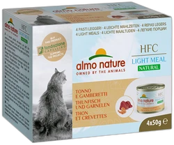 Almo Nature HFC Natural Light Tonijn en Garnaaltjes Natvoer 50g