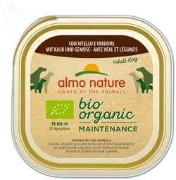 Almo Nature BIO ORGANIC  Maintenance met Kalf & Groenten Natvoer 100g