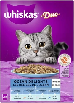 Whiskas Maaltijdzakjes 1+ Ocean Delights in gelei 12 x 85 g